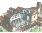 San Cristoforo alla Certosa in un disegno di Francesco Corni.